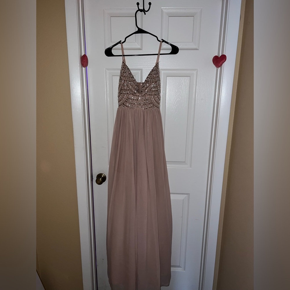 Windsor Tan/Pink PROM Dress - Size 3